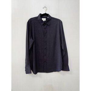 CON.STRUCT Shirt Mens Large Black White Performance Slim Fit Stretch Long Sleeve